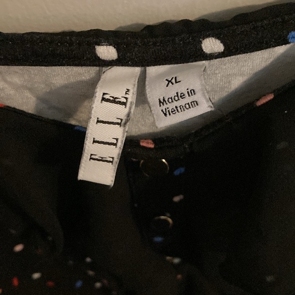 Elle women’s black multicolor polka dot dress - Picture 6 of 12